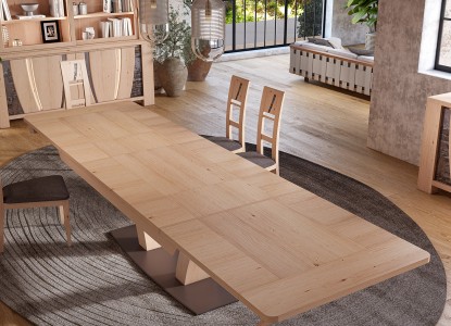 Table de repas XXL L220 3 allonges