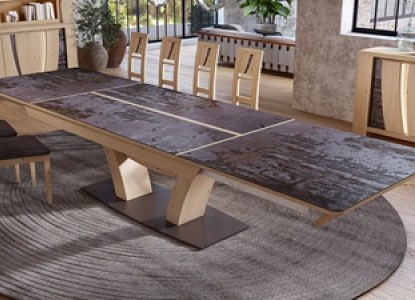 Table de repas XXL L220 3 allonges