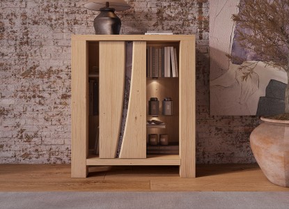 Petit meuble 1 porte coulissante