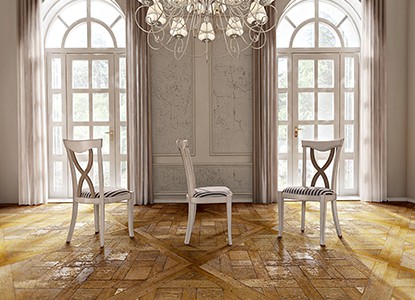 Chaise croisillon chêne